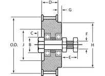 Big Sale Gates 77201530 62-IDL-SPRK Idler Sprockets <ul><li>Use With: 8mm Pitch</li><li>Belt Width: 62"</li><li>Number of Teeth: 36</li><li>Pitch Diameter: 3.609"</li><li>Material ID: 77201530</li></ul>Idlers are used to take-up extra belt length and provide adjustment for tensioning belt drives. Idler pulleys and sprockets can alter belt paths and clear obstructions.<ul><li>Idler assembly may consist of: idler sprocket and bracket, flat idler and bracket, standard sheave or sprocket used with an idler bearing and idler bracket.</li><li>Idler sprockets, flat idlers and idler bushings contain sealed ball bearings and an integral shaft for mounting to adjustable idler brackets.</li><li>Lubrication and maintenance are not required.</li></ul>