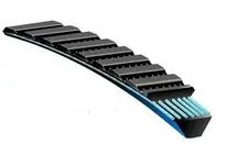 Gates 90925065 5/A65 Hi-Power II PowerBand V-Belts <ul><li>Strands: 5</li><li>Cross Section: A</li><li>Sectional Top Width: 1/2"</li><li>Total Top Width: 2 1/2"</li><li>Depth: 5/16"</li><li>Outside Circumference: 67"</li><li>Material ID: 90925065</li></ul>Gates Hi-Power PowerBand V-Belt construction allows multiple belts to function as a single unit, with even load distribution and each strand fitting securely in the sheave groove. It offers a solution for drives where single belts vibrate, turn over or jump off the pulleys. They consist of several V-belts joined together by a permanent, high strength tie band offering a tougher more stable solution compared to a single belt.<ul><li>Flex-bonded tensile cords are vulcanized as one solid unit making the belt highly resistant to tensile and flexing forces, fatigue and shock loads.</li><li>Strong band controls belt-to-belt distance and prevents sideways bending.</li><li>Elastomeric compound protects the belt against heat, ozone and sunlight.</li></ul> Fresh Stock