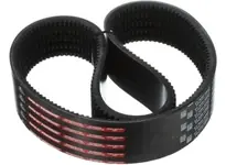 Hot Picks Gates 93885040 5/3VX400 Super HC Molded Notch PowerBand Belts <ul><li>Cross Section: 3VX</li><li>Strands: 5</li><li>Sectional Top Width: 3/8"</li><li>Total Top Width: 1 7/8"</li><li>Depth: 21/64"</li><li>Outside Circumference: 40.00"</li><li>Material ID: 93885040</li></ul>The PowerBand construction allows multiple belts to function as a single unit, with even load distribution and each strand fitting securely in the sheave groove. Recommended for multiple V-belt drives exposed to pulsating or heavy shock loads which can make belts whip, turn over, slip, or jump off the drive.<ul><li>Flex-Bonded Cords are strongly bonded to the body of the belt resulting in equal load distribution and the absorption of bending stress without cord deterioration.</li><li>Notches molded into the belt during manufacturing increase flexibility, making this belt well suited for drives with smaller diameter sheaves.</li><li>Patented Ethylene (EPDM) Material construction provides -51C to +121C (-60F to +250F) temperature range to resist belt cracking.</li><li>The Tie Band assures high lateral rigidity, guiding the belt" a straight line and preventing it from coming off the drive.</li><li>Meets RMA oil and heat resistant standards and static conductivity requirements.</li></ul>
