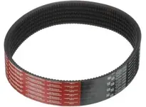 Viral Gates 93886118 6/3VX1180 Super HC Molded Notch PowerBand Belts <ul><li>Cross Section: 3VX</li><li>Strands: 6</li><li>Sectional Top Width: 3/8"</li><li>Total Top Width: 2 1/4"</li><li>Depth: 21/64"</li><li>Outside Circumference: 118.00"</li><li>Material ID: 93886118</li></ul>The PowerBand construction allows multiple belts to function as a single unit, with even load distribution and each strand fitting securely in the sheave groove. Recommended for multiple V-belt drives exposed to pulsating or heavy shock loads which can make belts whip, turn over, slip, or jump off the drive.<ul><li>Flex-Bonded Cords are strongly bonded to the body of the belt resulting in equal load distribution and the absorption of bending stress without cord deterioration.</li><li>Notches molded into the belt during manufacturing increase flexibility, making this belt well suited for drives with smaller diameter sheaves.</li><li>Patented Ethylene (EPDM) Material construction provides -51C to +121C (-60F to +250F) temperature range to resist belt cracking.</li><li>The Tie Band assures high lateral rigidity, guiding the belt" a straight line and preventing it from coming off the drive.</li><li>Meets RMA oil and heat resistant standards and static conductivity requirements.</li></ul>